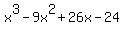 x%5E3+-+9x%5E2+%2B+26x++-+24