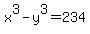 x%5E3+-+y%5E3+=+234