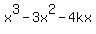 x%5E3+-3x%5E2+-4kx