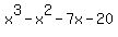 x%5E3+-x%5E2+-7x+-20