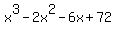 x%5E3-+2x%5E2+-6x+%2B+72