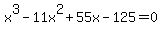 x%5E3-11x%5E2%2B55x-125=0