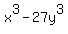 x%5E3-27y%5E3
