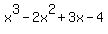 x%5E3-2x%5E2%2B3x-4