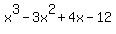 x%5E3-3x%5E2%2B4x-12
