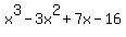 x%5E3-3x%5E2%2B7x-16
