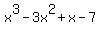 x%5E3-3x%5E2%2Bx-7