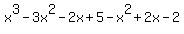 x%5E3-3x%5E2-2x%2B5-x%5E2%2B2x-2