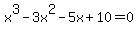 x%5E3-3x%5E2-5x%2B10=0
