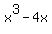 x%5E3-4x