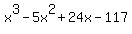 x%5E3-5x%5E2%2B24x-117