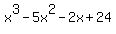 x%5E3-5x%5E2-2x%2B24