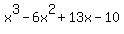x%5E3-6x%5E2%2B13x-10
