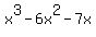 x%5E3-6x%5E2-7x