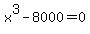 x%5E3-8000=0