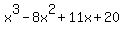 x%5E3-8x%5E2%2B11x%2B20