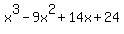 x%5E3-9x%5E2%2B14x%2B24