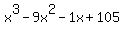 x%5E3-9x%5E2-1x%2B105