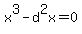 x%5E3-d%5E2x=0
