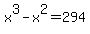 x%5E3-x%5E2=294