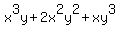 x%5E3y%2B2x%5E2y%5E2%2Bxy%5E3