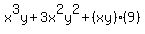 x%5E3y%2B3x%5E2y%5E2%2B%28xy%29%289%29