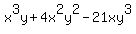 x%5E3y%2B4x%5E2y%5E2-21xy%5E3