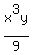 x%5E3y%2F9