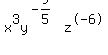 x%5E3y%5E%28-9%2F5%29z%5E-6