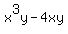 x%5E3y-4xy