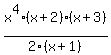 x%5E4%28x%2B2%29%28x%2B3%29%2F2%28x%2B1%29