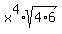 x%5E4%2Asqrt%284%2A6%29