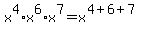 x%5E4%2Ax%5E6%2Ax%5E7+=+x%5E%284%2B6%2B7%29