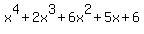 x%5E4%2B2x%5E3%2B6x%5E2%2B5x%2B6