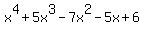 x%5E4%2B5x%5E3-7x%5E2-5x%2B6