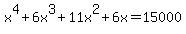 x%5E4%2B6x%5E3%2B11x%5E2%2B6x=15000