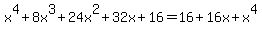 x%5E4%2B8x%5E3%2B24x%5E2%2B32x%2B16=16%2B16x%2Bx%5E4