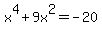 x%5E4%2B9x%5E2=-20