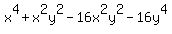 x%5E4%2Bx%5E2y%5E2-16x%5E2y%5E2-16y%5E4