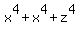 x%5E4%2Bx%5E4%2Bz%5E4