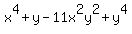 x%5E4%2By-11x%5E2y%5E2%2By%5E4