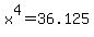 x%5E4=36.125