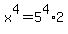 x%5E4=5%5E4%2A2