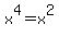 x%5E4=x%5E2