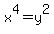 x%5E4=y%5E2