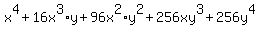 x%5E4+%2B+16x%5E3%2Ay+%2B+96x%5E2%2Ay%5E2+%2B+256xy%5E3+%2B+256y%5E4