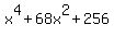 x%5E4+%2B+68x%5E2+%2B+256