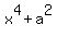 x%5E4+%2B+a%5E2