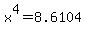 x%5E4+=+8.6104