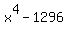 x%5E4+-+1296